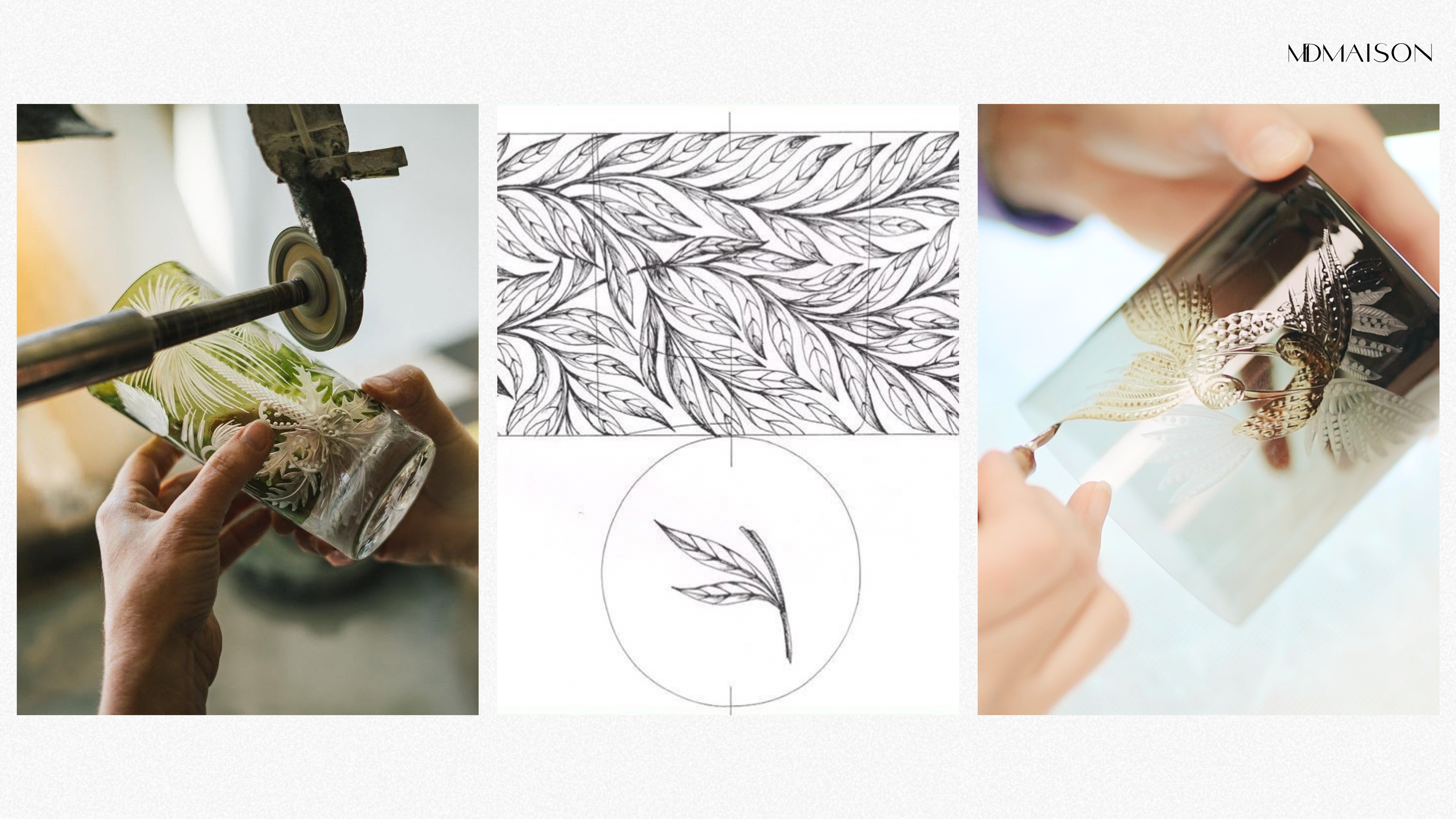 The Artel crystal process, from hand-drawn design to engraving and gilding The Artel crystal process, from hand-drawn design to engraving and gilding